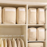 Cotton Linen Clothing Storage Bag with Visible Window