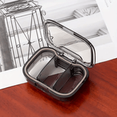 Compact Triple-Sealed Adjustable 3-Grid Mini Pill Organizer Box