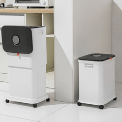 Adjustable Lifting Trash Can with Wheels and Sealed Lid(45L)