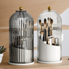 Dustproof Makeup Brush Holder with Visible Compartment