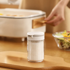 Double Lid Partition Large Opening Seasoning Jar