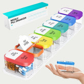 7-Compartments Twice-A-Day Portable Medicine Organizer