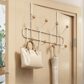 Dual-Layer Over-the-Door Rack with 8 Hooks