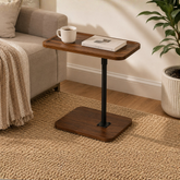 Adjustable Height Wooden Bedside Table