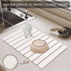 Foldable Super Absorbent Stone Non-Slip Multi-Purpose Drying Mat (52x39cm)