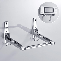 Adjustable Wall-Mounted Stainless Steel Microwave Oven Rack Shelf