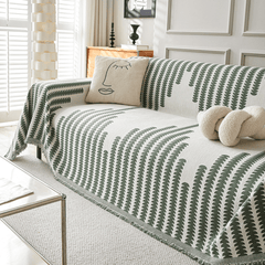 Fern Leaf Print Elegance Elegance Chenille Sofa Cover : EM-SC-30