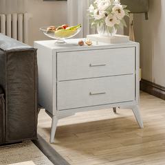 Bedside Cabinet with 2-Oxford Storage Drawers