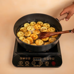 Durable Aluminum Alloy Titanium Fry Wok with Non-Stick Surface (28cm)