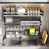 Double Layer Multi-Functional Iron Dish Drying Rack
