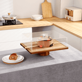 2-in-1 Wooden Dessert Stand with Lid and Serving Tray (43cm)