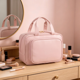 Double Layer Makeup Organizer Case With Multiple Compartments