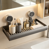 Carbon Steel Bathroom Storage Rack with Suction Cup