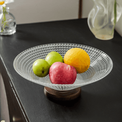 Elegant Large Crystal Glass Bowl for Snacks and Fruit Display (25cm)