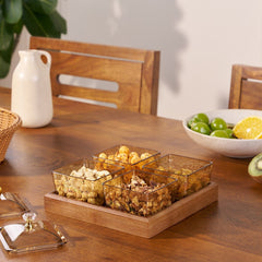 Crystal Clear Snack Plate Organizer