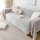 Elegance Chenille Sofa Cover : EM-SC-31 (Light Grey)