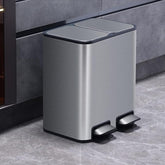 Dual Step Stainless Steel Trash Can (18L)