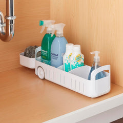 Adjustable Compartments Rolling Storage Organizer