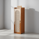 Compact Bamboo Shoe Storage Cabinet With Enclosed Side Panels