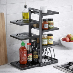 Adjustable 7-Tier Heavy-Duty Pot and Pan Organizer Rack