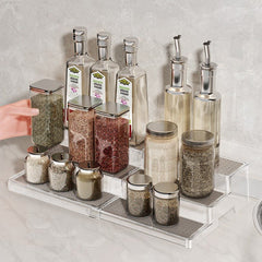 Acrylic Telescopic Expandable Tiered Spice & Display Rack