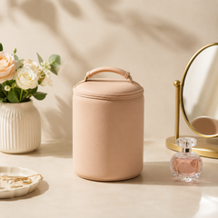 Cylindrical Cosmetic & Toiletry Storage Bag