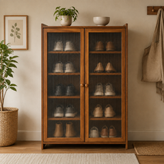 Entryway Multi-Layer Bamboo Shoe Storage Cabinet