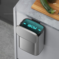 Dual-Open Stainless Steel Wall-Mounted Kitchen Trash Can