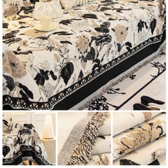 Elegant Floral Chenille Anti-Scratch Sofa Cover