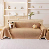 Brown Elegance Chenille Sofa Cover : EM-SC-44