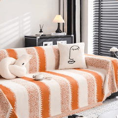 Elegance Chenille Sofa Cover :EM-SC-10 (Orange)
