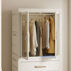 Foldable Storage Wardrobe with 1 Cabinet & 1 Drawer