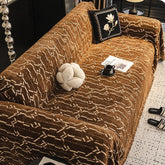 Brown Elegance Chenille Sofa Cover : EM-SC-46