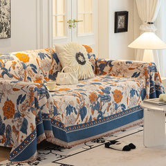 Elegant Floral Chenille Anti-Scratch Sofa Cover