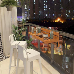 Adjustable Hanging Balcony Coffee and Flower Table