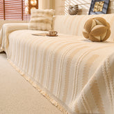 Beige Elegance Chenille Sofa Cover : EM-SC-47