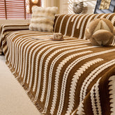 Brown Elegance Chenille Sofa Cover : EM-SC-47