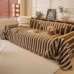 Brown Elegance Chenille Sofa Cover : EM-SC-47