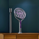 2-in-1 Retractable Electric Mosquito Killer Lamp & Swatter (62cm)