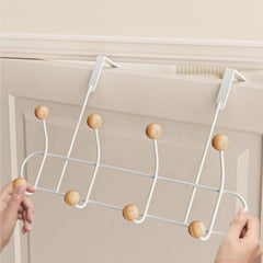 Dual-Layer Over-the-Door Rack with 8 Hooks