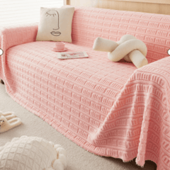Elegance Chenille Sofa Cover : EM-SC-27 (Pink)