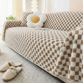 Brown Elegance Cotton Wool Sofa Cover : EM-SC-45