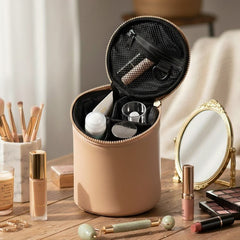 Cylindrical Cosmetic & Toiletry Storage Bag
