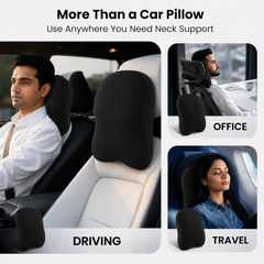 3-in-1 Memory Foam Car Neck Rest Support Cushion