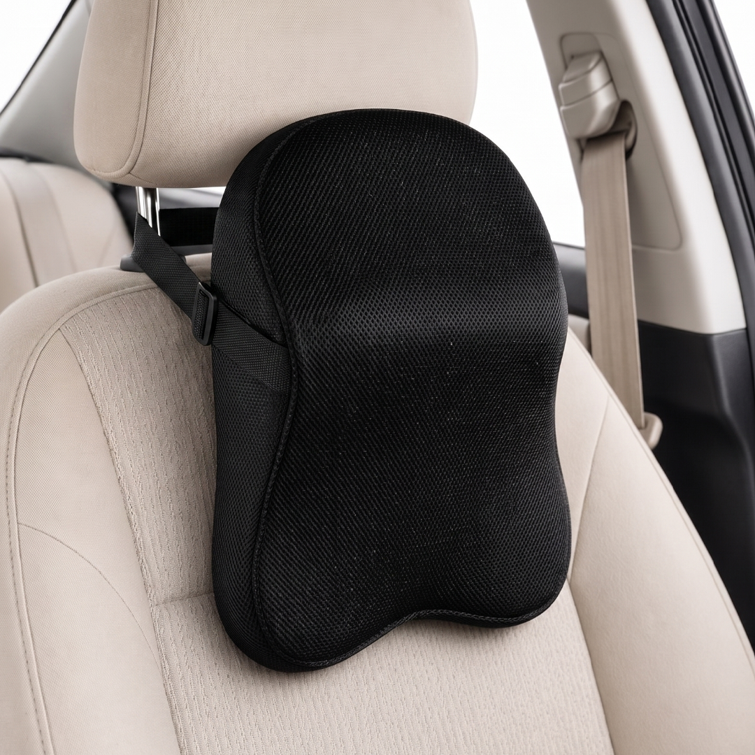 3-in-1 Memory Foam Car Neck Rest Support Cushion