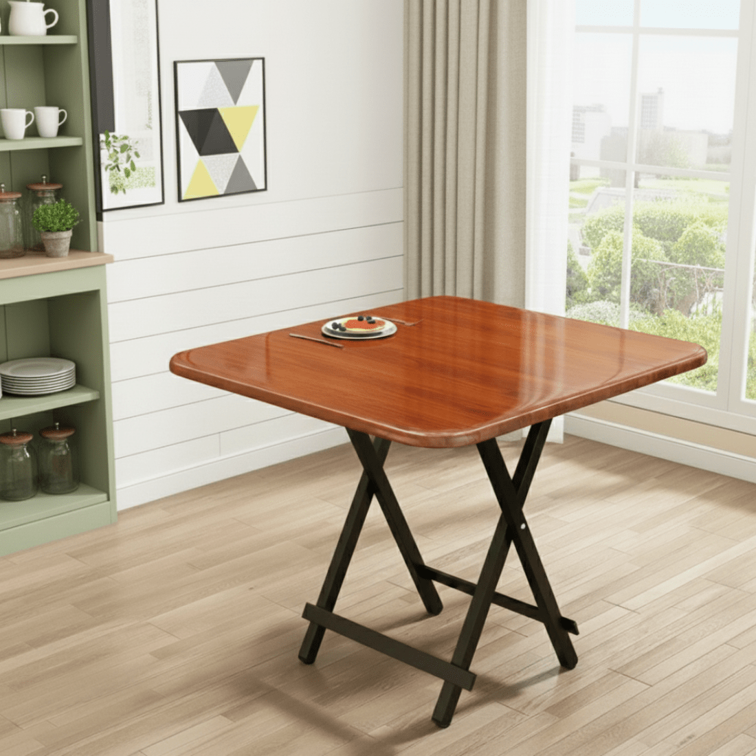 Compact Multi-Use Foldable Square Table