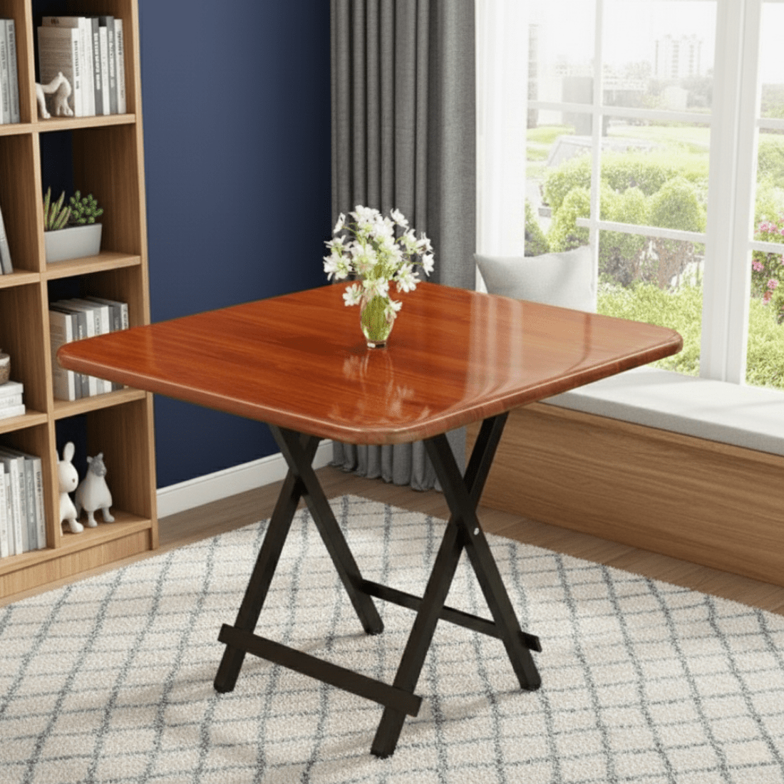 Compact Multi-Use Foldable Square Table