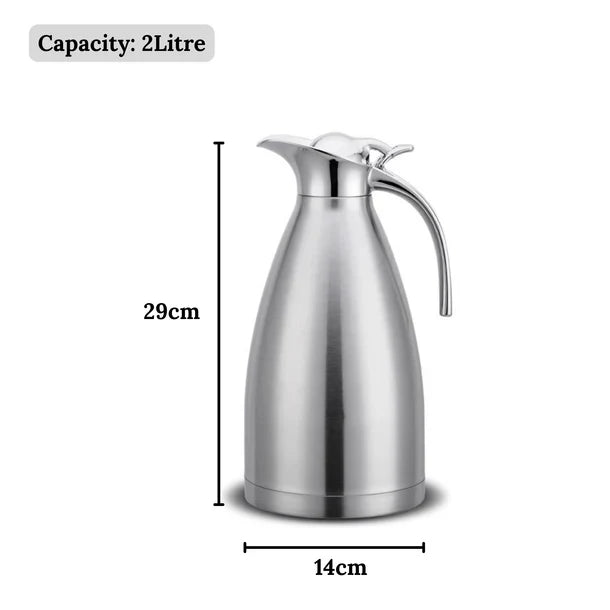 Double-Layer Stainless Steel Bottle with Vacuum Sealed Lid (2L)