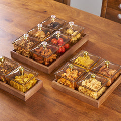 Crystal Clear Snack Plate Organizer