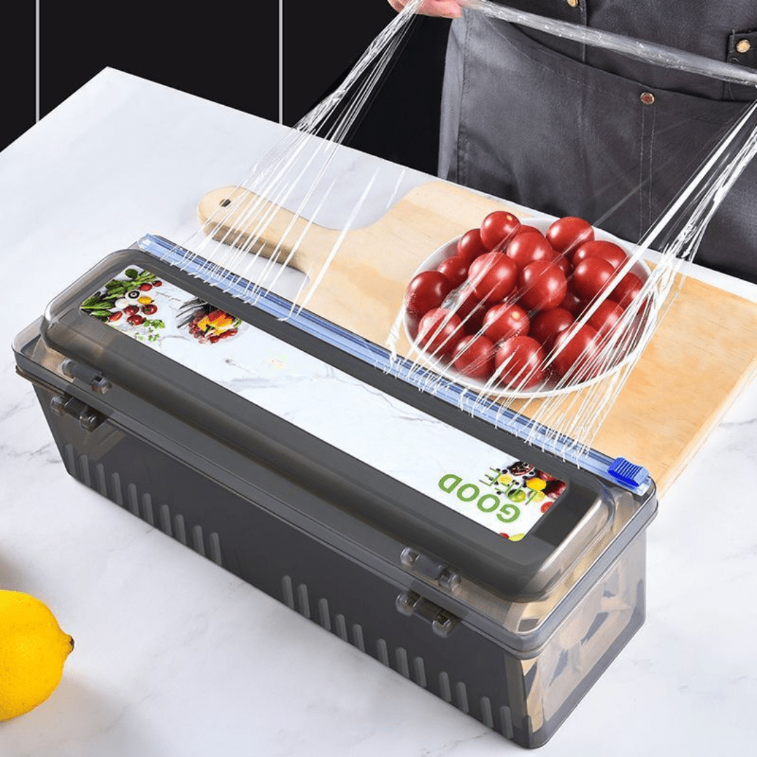 Food Wrap Roll Dispenser with Slide Cutter